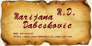 Marijana Dabesković vizit kartica